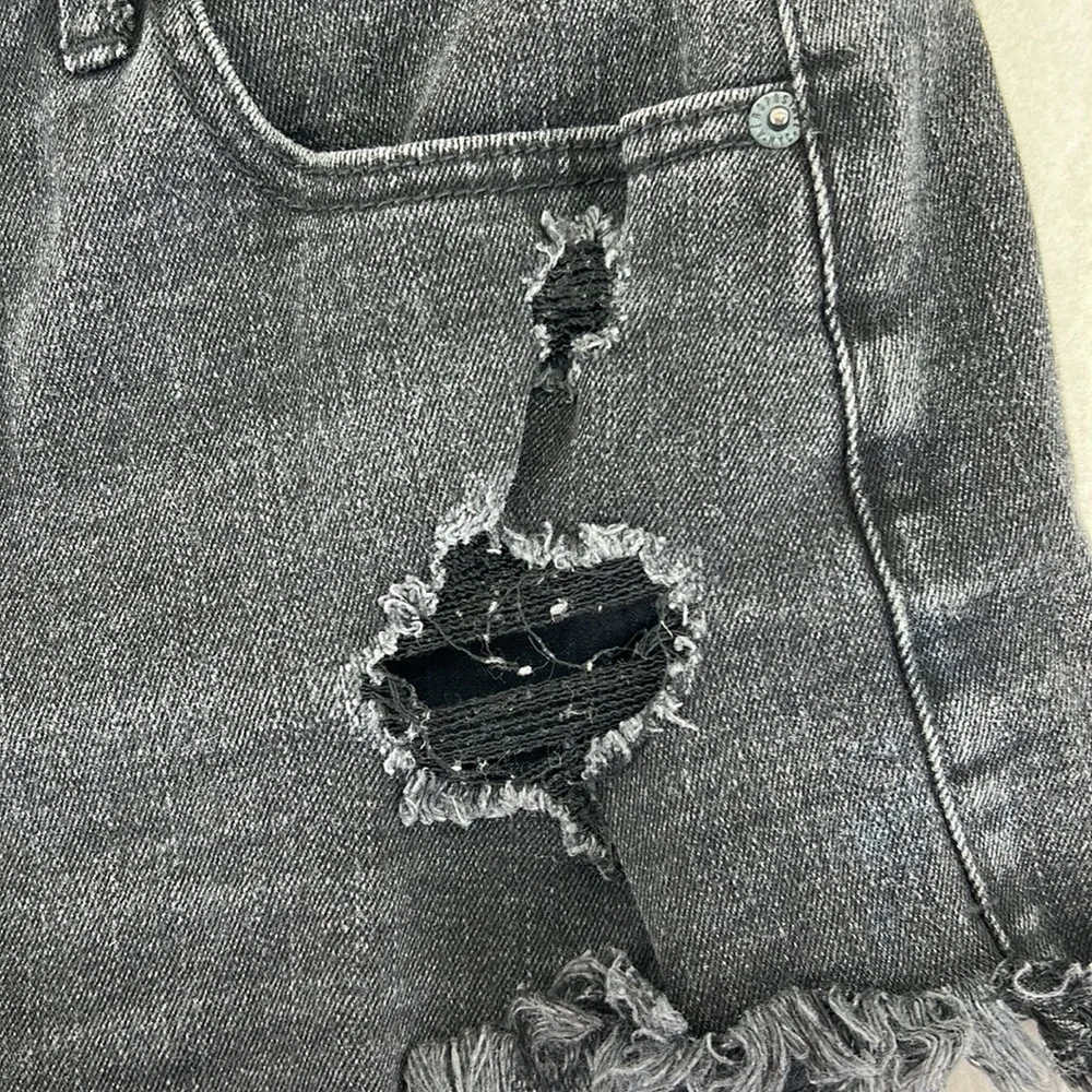 Aeropostale Black Jean Shorts High Waisted Shorty Distressed Womens Size 6